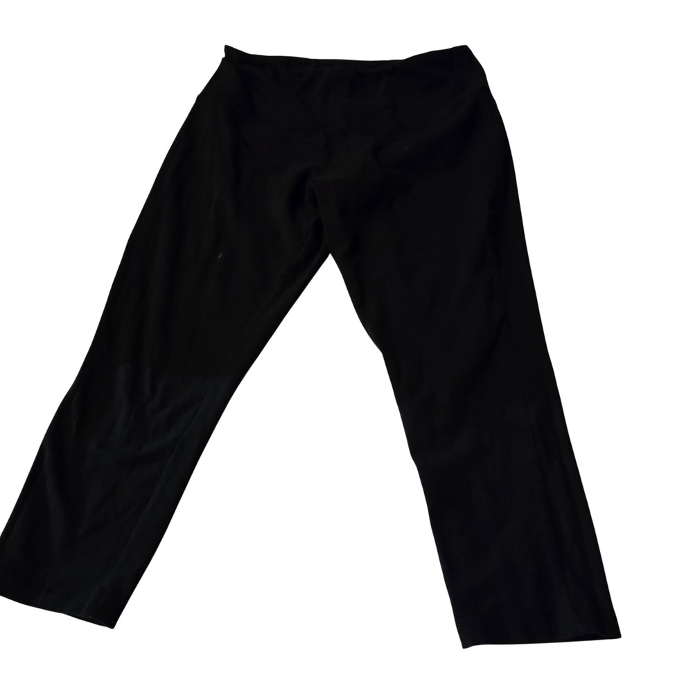 Jockey Womens Black Cropped High Rise Athletic Yoga Leggings Size Large